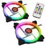 RAIJINTEK IRIS 14 Rainbow RGB LED ventilators 140mm, 2 gab. komplektā ar kontrolieri