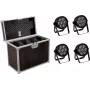 LED prožektoru komplekts EUROLITE 7C-7 Silent Slim 4x ar transporta koferi