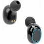 Manhattan Sound Science 180382 True Wireless austiņas ievietojamas ausīs, Bluetooth 5.0, mikrofons, integrēta vadība, uzlādes futrālis ar powerbank funkciju un akumulatora displeju, melnas
