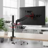 Monitora stiprinājums MACLEAN MC-135 gāzes atspere 17 inch–32 inch ekrāniem, slodze 2–10 kg, melns
