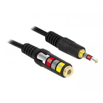 Audio pagarinātāja kabelis DeLOCK 84668 3m 3.5mm Melns