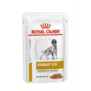 Slapjā suņu barība Royal Canin Urinary S/O Moderate Calorie maisiņi 12 x 100 g, pieaugušiem suņiem, 80% mitrums, 8% olbaltumvielas