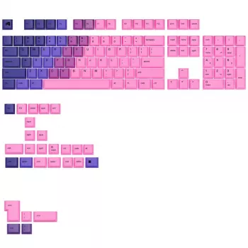 Keycaps GLORIOUS GPBT Gradient Nebula ANSI Layout PBT Dye-Sub taustiņu komplekts