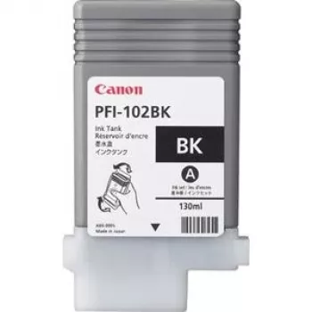 Tintes kasetne Canon PFI-102BK melna 130 ml imagePROGRAF printeriem
