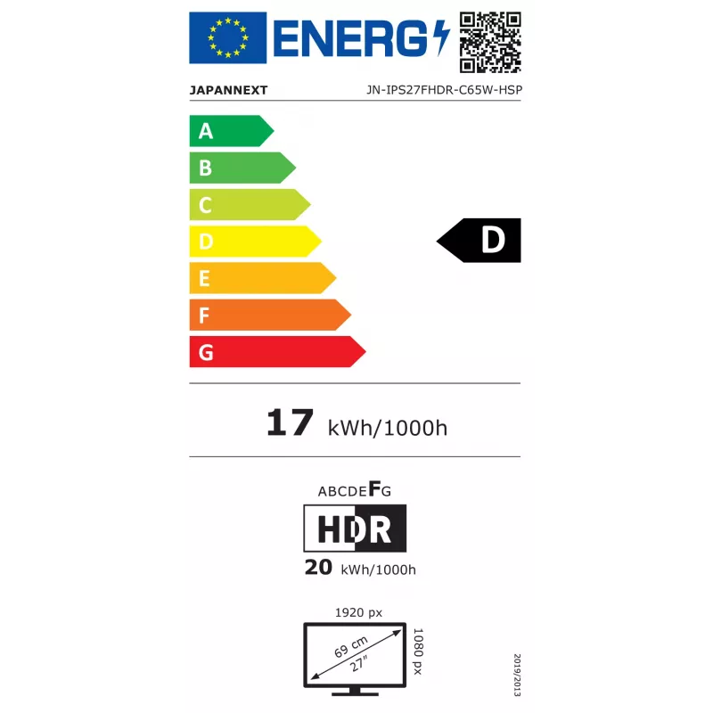 Japannext JN-IPS27FHDR-C65W-HSP 27 collu Full HD IPS monitors