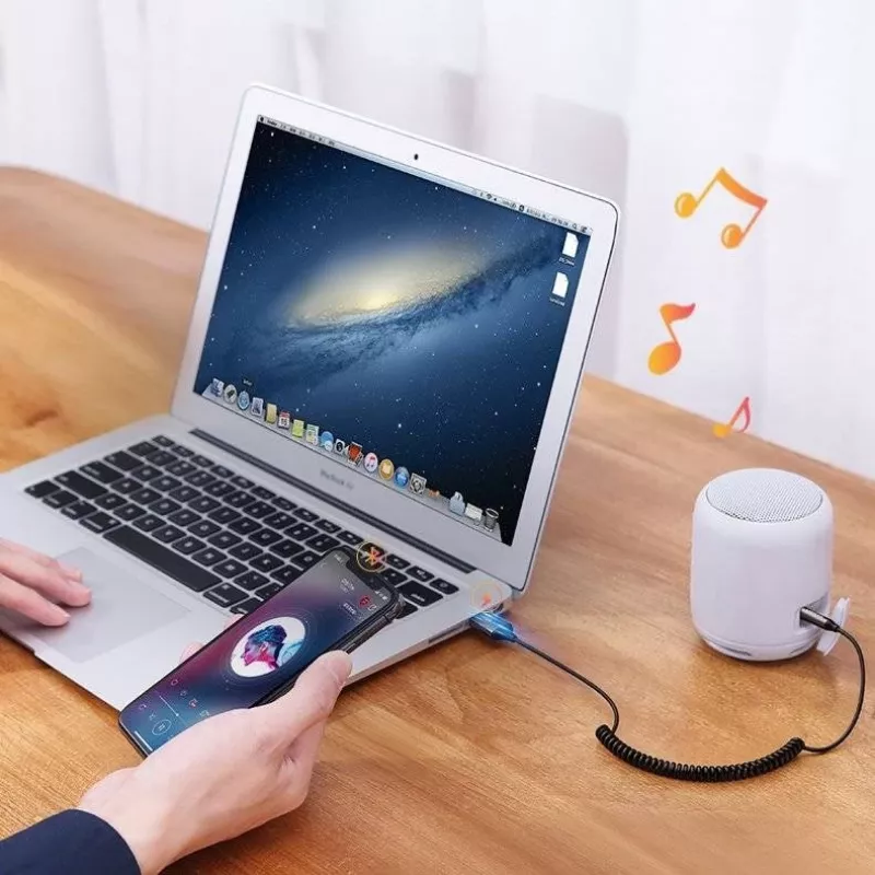 Audio uztvērējs UGREEN CM309 Bluetooth 5.0 USB ar 3.5 mm AUX ligzdu, melns, 20–20000 Hz