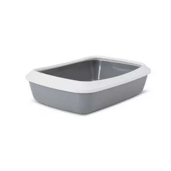 Savic IRIZ kaķu tualete ar apmali, 42 cm, pelēka