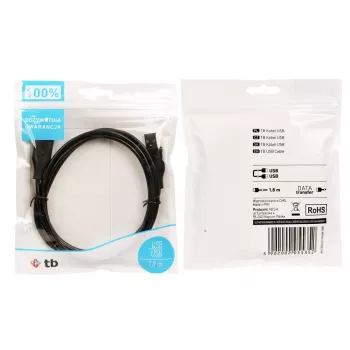 USB AM-AM kabelis 1,8 m melns