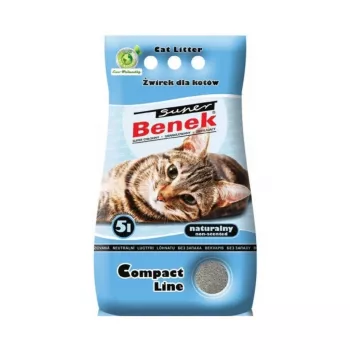 Kazeīna kaķu pakaiši Super Benek Certech Compact, bentonīta granulas, 5 L, ātri absorbējoši, smaku likvidēšana
