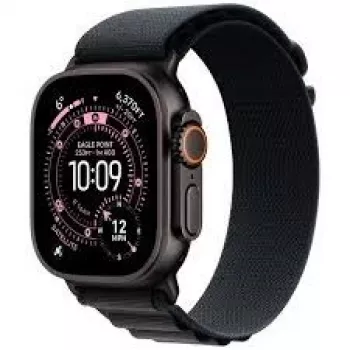 Viedpulkstenis Apple Watch Ultra 3 GPS + Cellular 49mm Melns Titāna Korpuss Melna Milānas Cilpa Mazs