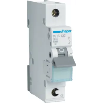 Hager MCS132 Strāvas slēdzis 32A C tipa 1 modulis
