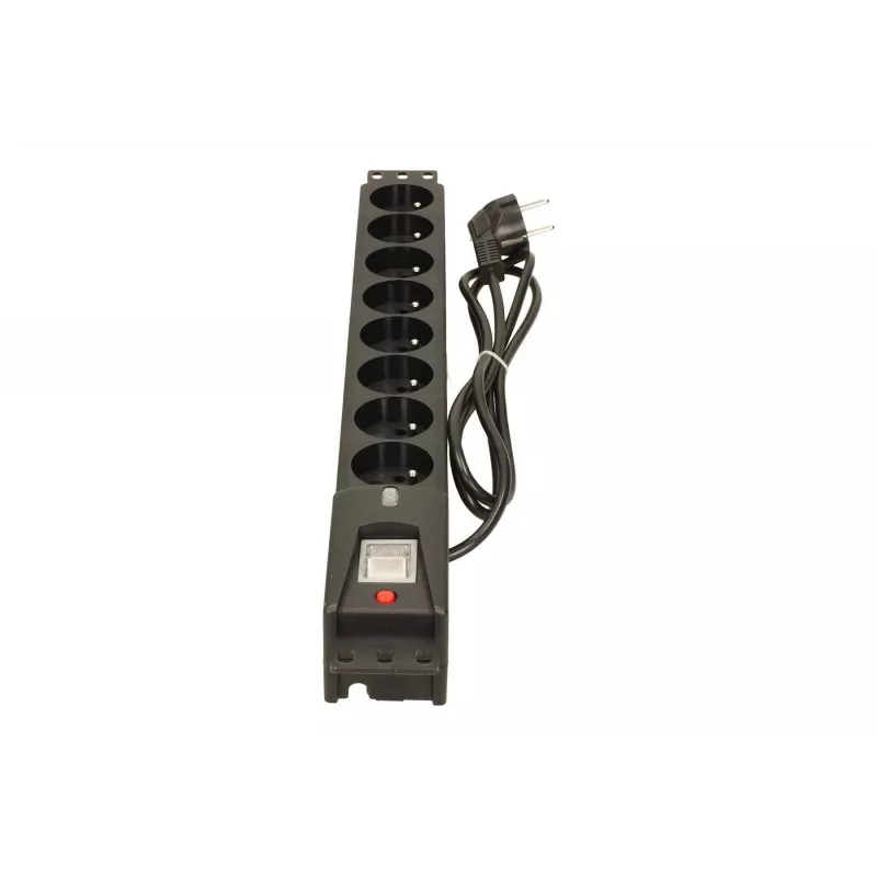 LESTAR LXARM 810 G-A K.:CZ 1,5M 19PDU Melns 8 kontaktligzdas 230 V 1.5 m