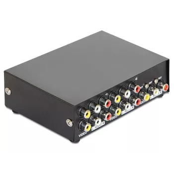 RCA slēdzis DeLOCK 87637, manuāls, 4 ieejas/1 izeja vai 1 ieeja/4 izejas