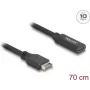 DeLOCK USB kabelis Type-E Key A 20 kontaktu vīrietis uz USB Type-C sieviete 70 cm