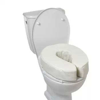 Mīksts pacelts tualetes sēdeklis, 10 cm