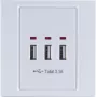 ShiverPeaks BS60065 USB kontaktligzda balta
