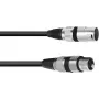 Skaļruņu kabelis PSSO 2x2,5 mm², XLR savienotāji, 5 m, melns