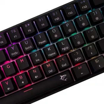 Mehāniskā spēļu tastatūra White Shark Shinobi-2 ar Red slēdžiem, Melna, US izkārtojums