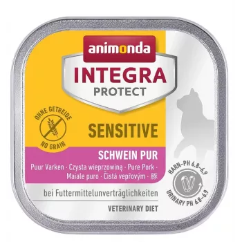 Slapjā kaķu barība animonda ANIMONDA Integra Protect 100 g — cūkgaļa, bezgraudu, pieaugušiem kaķiem, atbalsta gremošanu