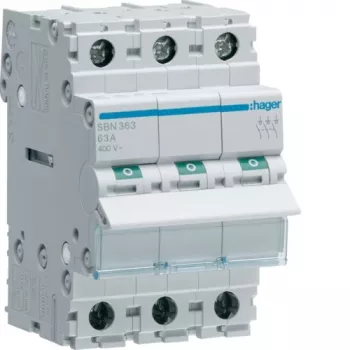 Strāvas slēdzis Hager SBN363 3 moduļi