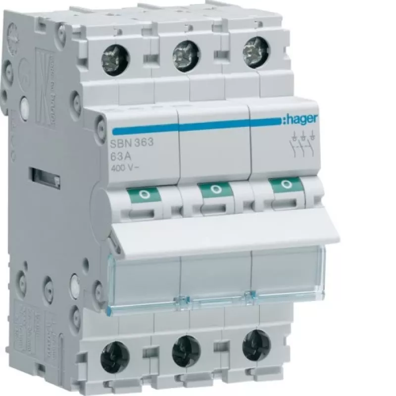 Strāvas slēdzis Hager SBN363 3 moduļi