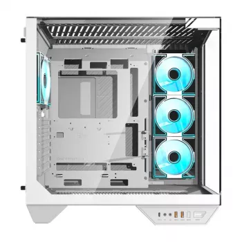 Darkflash DY470 datora korpuss (balts) + 4 ventilatori