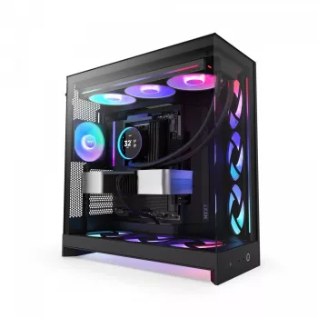 Korpuss NZXT H9 Flow RGB Midi Tower Melns