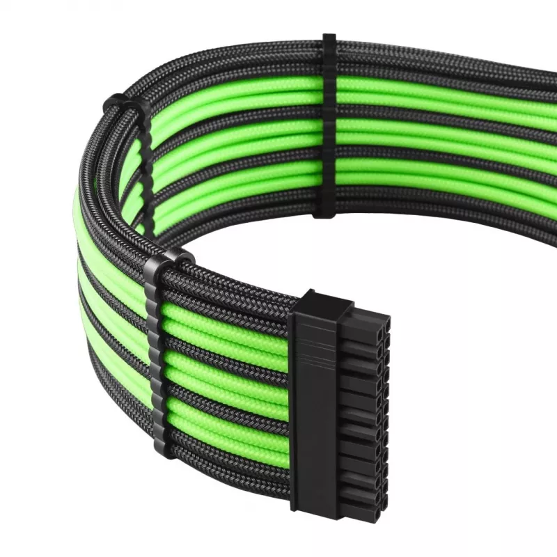 Iekšējais strāvas pagarinātāju komplekts Cablemod CM-PCAB-BKIT-NKKLG-3PK-R Melns Zaļš