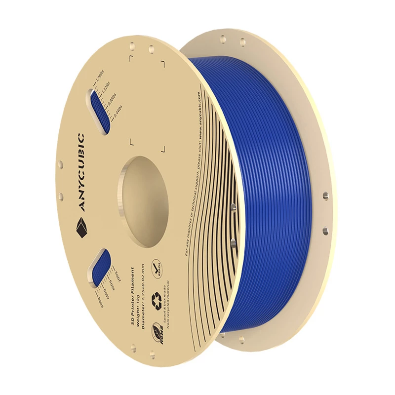 PLA pavediens AnyCubic 1 kg 1.75 mm zils spole FDM 3D printeriem