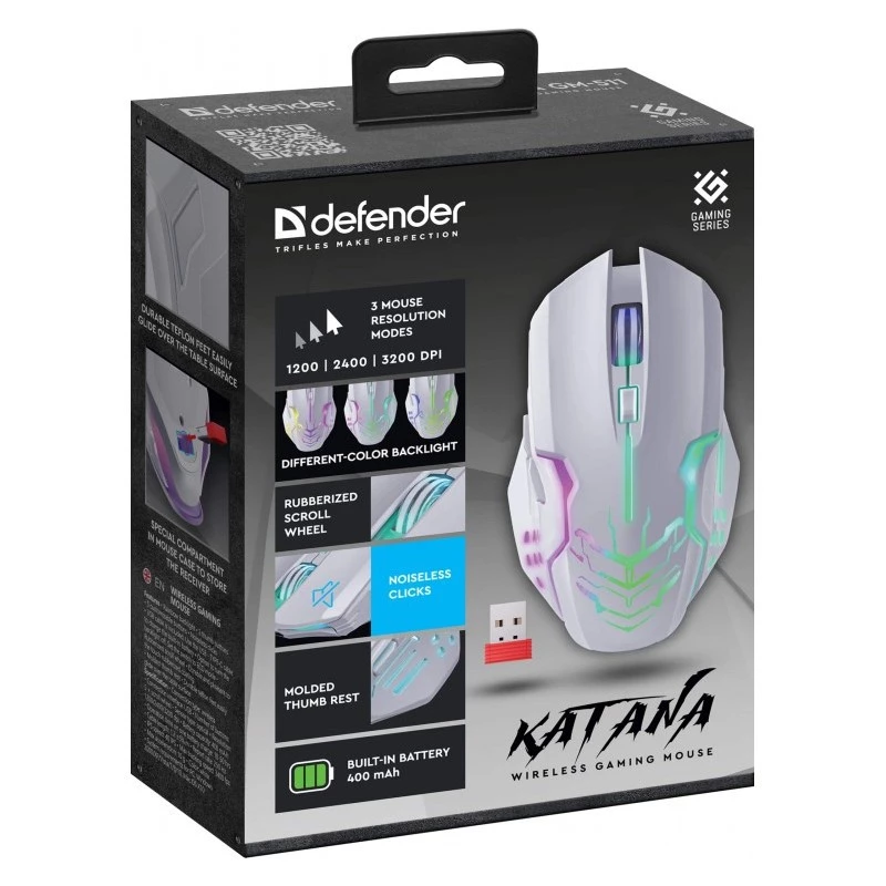 CDEFENDER GM-511 KATANA RF 3200dpi 7P BALTS