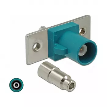 Koaksiālais savienotājs DELOCK 89826 — FAKRA Z vīrišķais, zeltīti kontakti, 21,2×24×7,5 mm