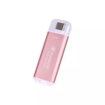 Transcend ESD300 512 GB ārējais SSD disks, USB Type-C, rozā krāsā
