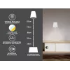 Beper P201UTP404 uzlādējams LED stāvgaismeklis, regulējams augstums, 2,5 W, regulējams spilgtums, metāla, balts
