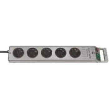 Brennenstuhl 1153340115 Pagarinātājs Super-Solid Line 5-vietīgs 2.5 m H05VV-F 3G1,5, Sudrabs