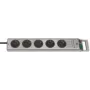 Brennenstuhl 1153340115 Pagarinātājs Super-Solid Line 5-vietīgs 2.5 m H05VV-F 3G1,5, Sudrabs