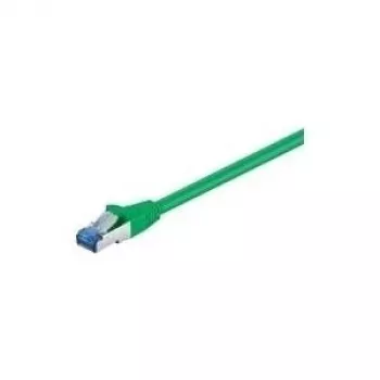Wentronic Goobay CAT 6a Patch kabelis, S/FTP (PiMF), zaļš, 0,5 m - LSZH halogēns nesaturošs, varš (93660)