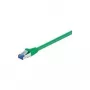 Wentronic Goobay CAT 6a Patch kabelis, S/FTP (PiMF), zaļš, 0,5 m - LSZH halogēns nesaturošs, varš (93660)