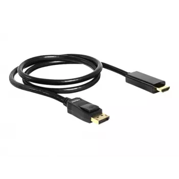 DeLOCK 82586 DisplayPort/HDMI kabelis 1m Melns