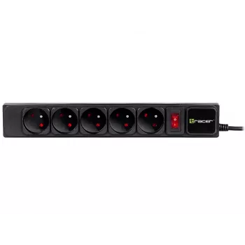 Tracer PowerGear Black 5 AC kontaktligzdas 1.5 m 2300 W