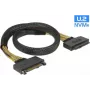 SAS kabelis DeLOCK 85738 0.5 m 4 Gbit/s Melns