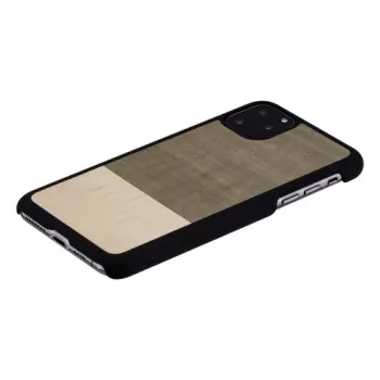 Aizsargmaciņa iPhone 11 Pro Max — man and wood, melna, dabīgs koks un polikarbonāts