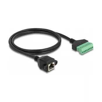 DeLOCK RJ45 kabelis Cat.6 sievišķais uz spaiļu bloku adapteris 1m