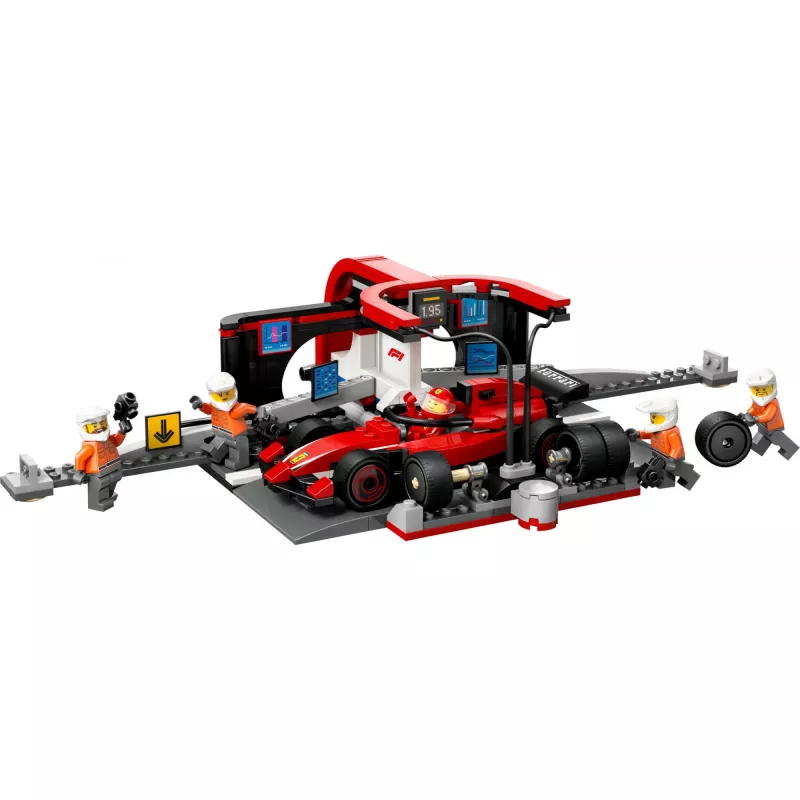 LEGO City F1 Pit Stop komplekts 60443 — Ferrari F1 mašīna, 322 detaļas, 5 minifigūras, vecumam no 6 gadiem