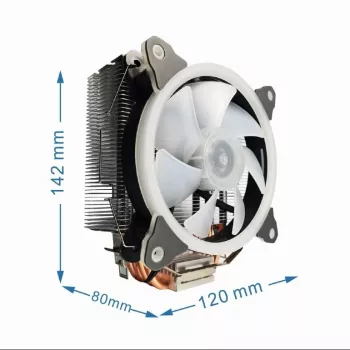 Gaisa dzesētājs Gembird CPU-HURACAN-ARGB-X130 12 cm Melns Balts