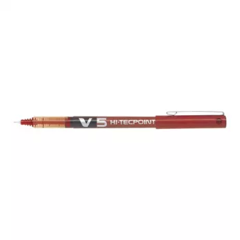 Pilot V5 HiTec Red 0.5mm sarkanas tintes pildspalvas, 12 gab.