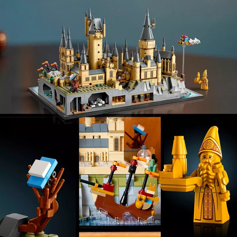 LEGO 76419 Harija Potera Cūkkārpas pils un teritorijas lielais komplekts pieaugušajiem, ieskaitot ikoniskas vietas: Lielā zāle, Noslēpumu palāta un vēl