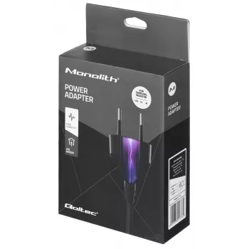 Mobilās ierīces lādētājs QOLTEC 51773, 42W, 14V 3A, ieeja 220–240V 50/60Hz, melns, 1.19m kabelis