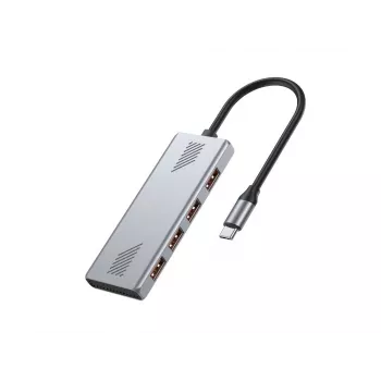 USB centrmezgls GEMBIRD UHB-CM-U310-A4-01 — 4 porti: 1×USB 3.1 + 3×USB 2.0, melns