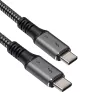 Akyga AK-USB-34 USB-C – USB-C Thunderbolt 3 kabelis, 40 Gbps, 100 W, 1,5 m, melns