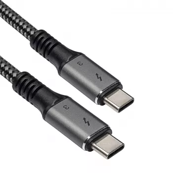 Akyga AK-USB-34 USB-C – USB-C Thunderbolt 3 kabelis, 40 Gbps, 100 W, 1,5 m, melns